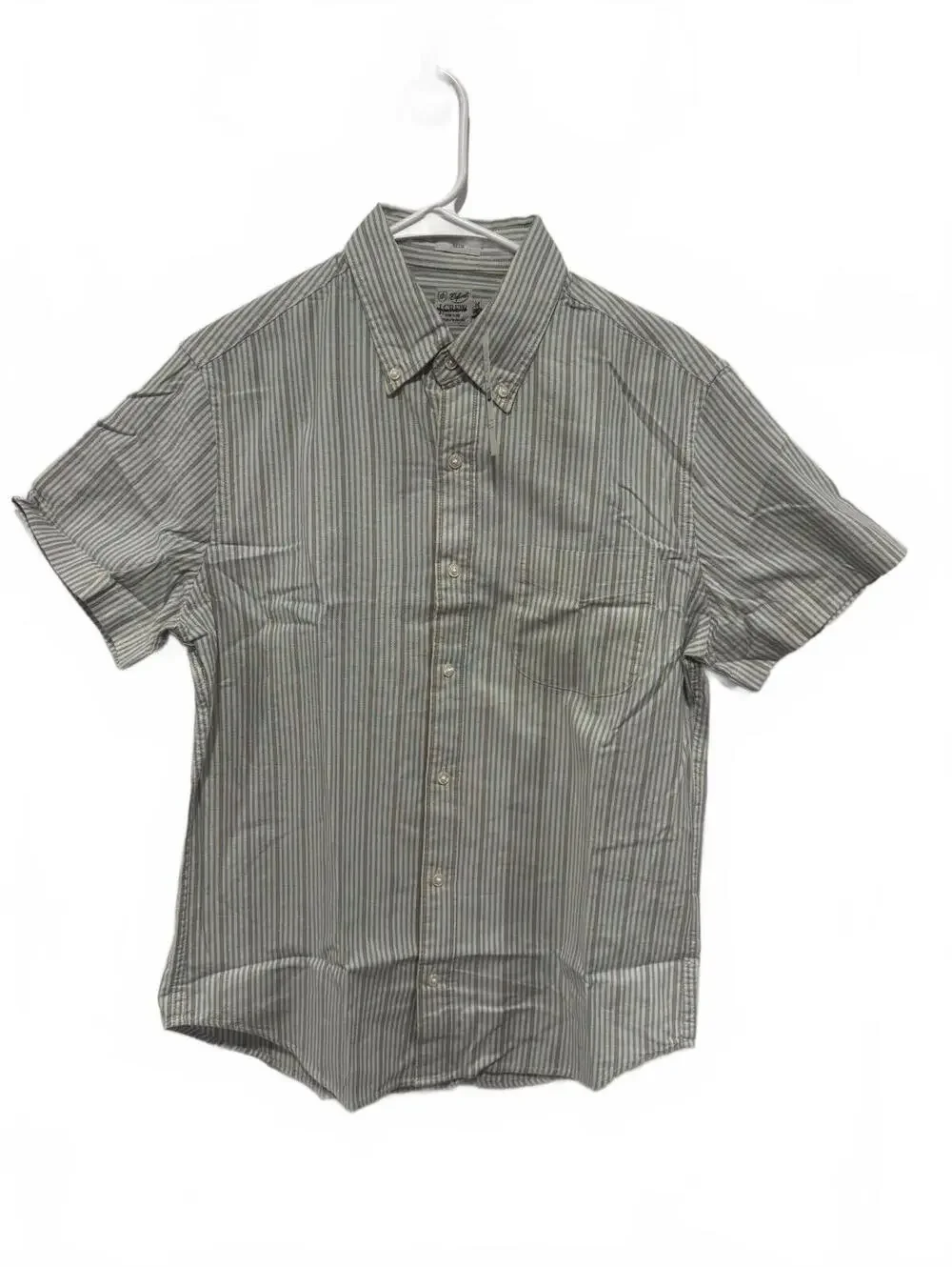 J.Crew Short-sleeve Broken-in organic cotton oxford shirt NWT striped